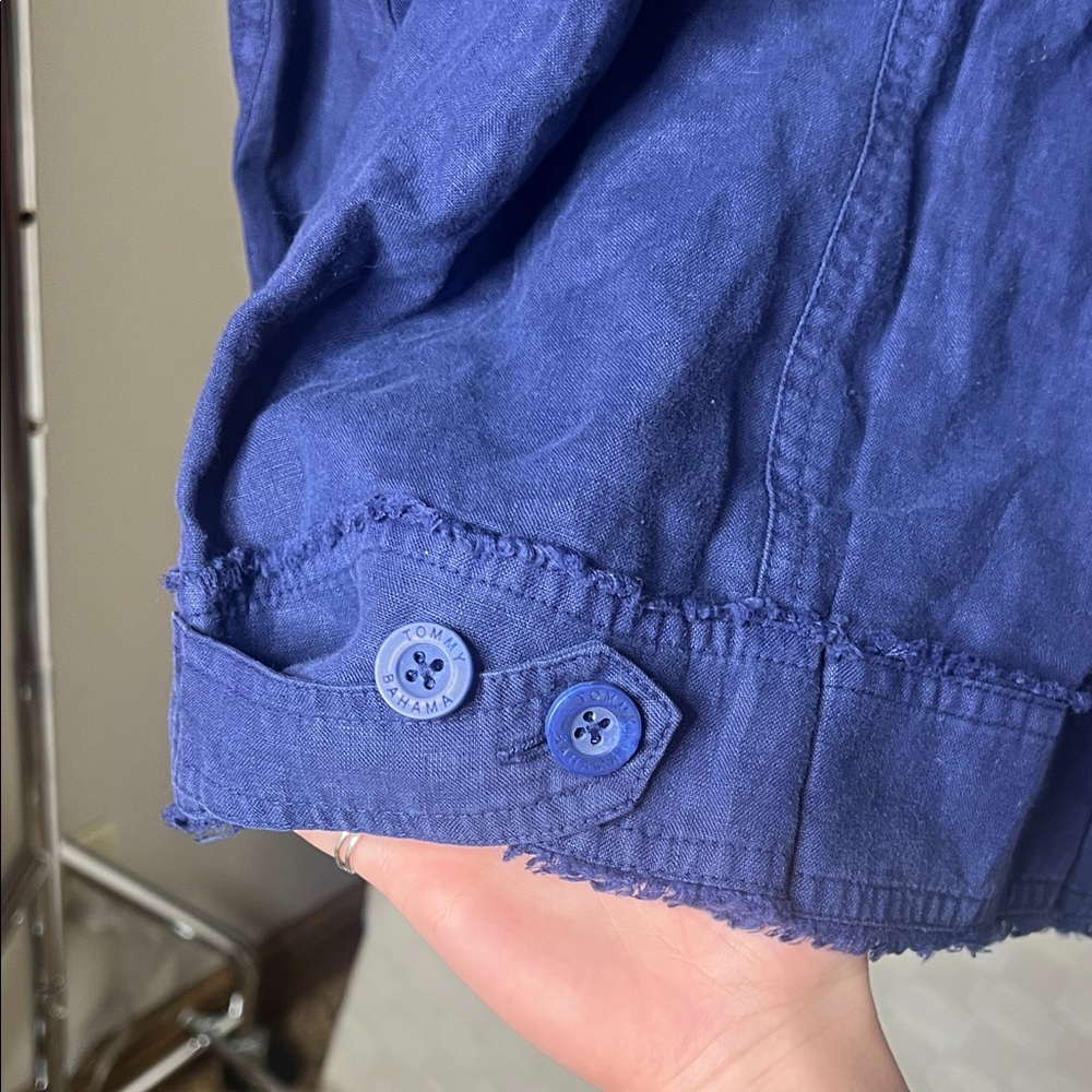Tommy Bahama Navy Blue Button-Front Jean Jacket XL - Picture 11 of 14